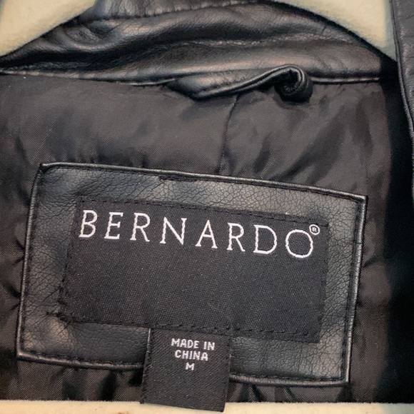 Bernardo Black Leather Jacket - Picture 5 of 5